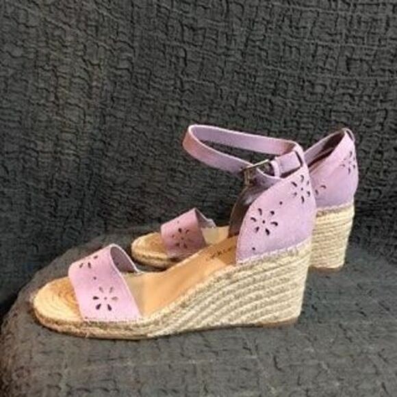 Sage and Simple Lilac Open Toe Wedge Sandals Size 10M - Picture 3 of 11